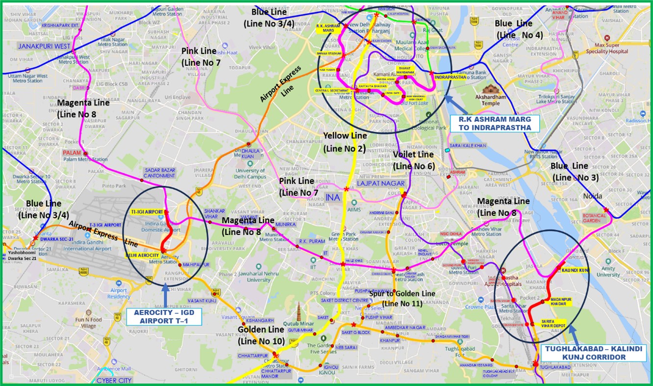 Cabinet approves three new corridors as part of Delhi Metro’s Phase V (A) Project