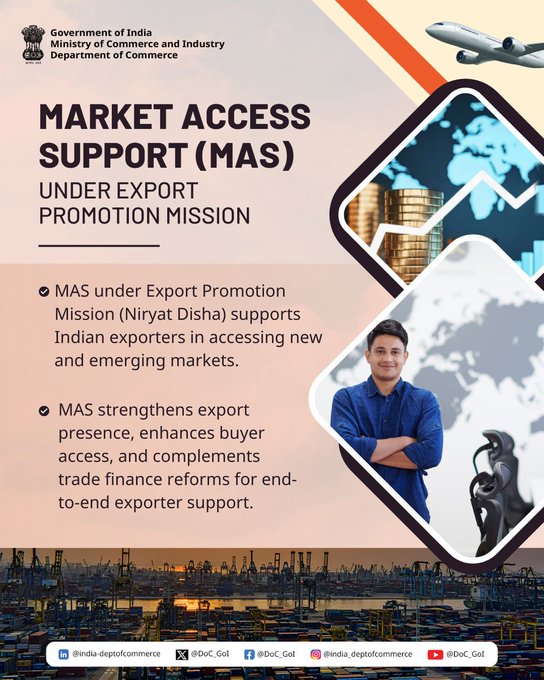 Government Launches Market Access Support to Boost Global Reach of Indian Exports