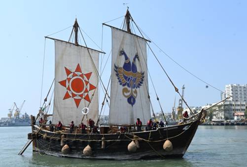 INSV Kaundinya returns from historic Oman voyage to grand welcome in Mumbai